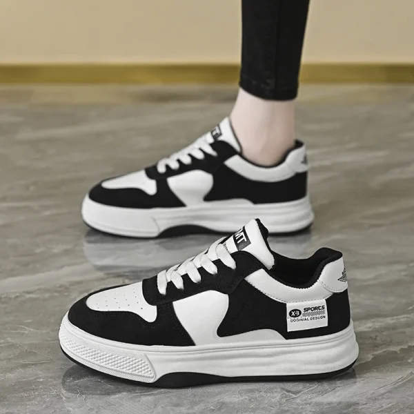2025 Women's Fashion Sneakers New Breathable Small White Shoes Thick Bottom Sports Board Shoes Casual Running Shoes - Image 2