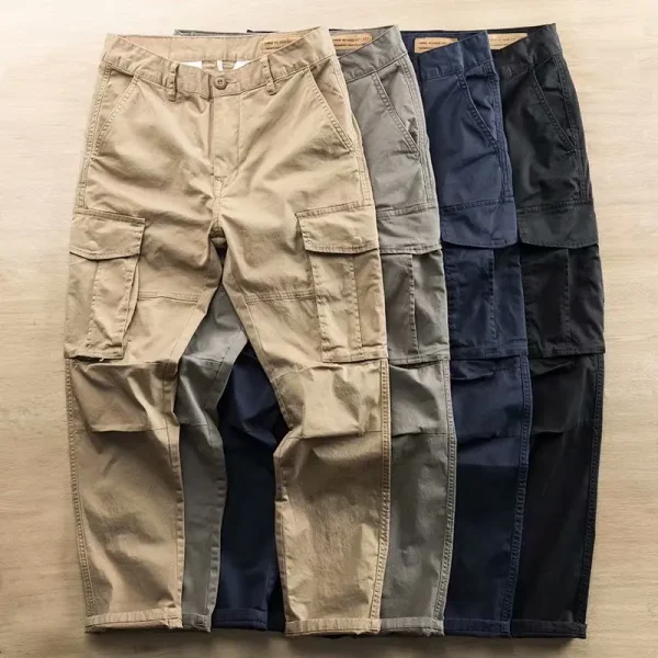 Premium Pockets Men's Cargo Pants Mens Casual Multi Pockets LargeSize Pants Men Outwear Straight Winter Pants Trouser