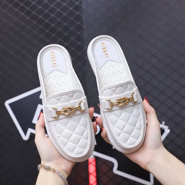 Half Sandals Women's slippers 2025 Casual Fashion Lazy One Step off Cheap Ladies Summer - Image 5