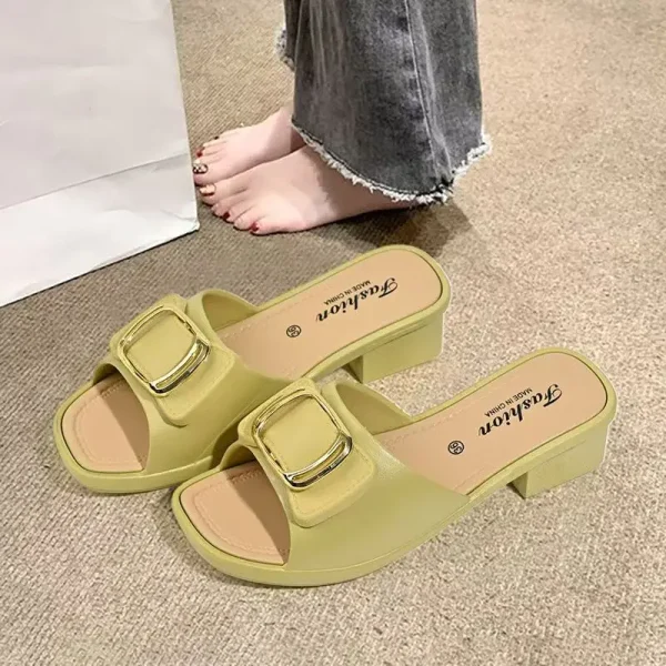 2025 Comfortable Elegance Wedge Sandal for Ladies Mid-heeled Shoe New Design Non-slip Women Shoes Fashion Trend - Image 3