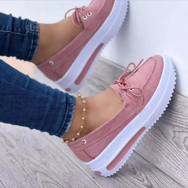 2025 Ladies Footwear Walking Style Women Flat Casual Shoes Chunky Platform Loafer Shoes