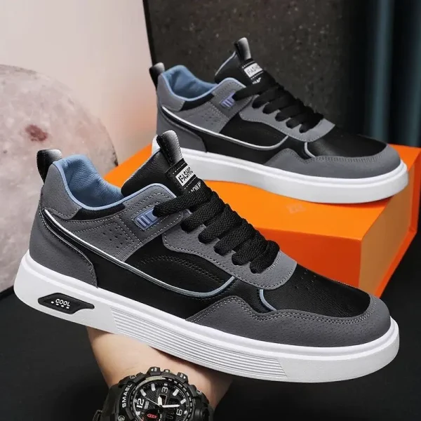 2025 Men's Shoes New Versatile Thick Sole Sports and Casual Shoes Board Shoes - Image 3