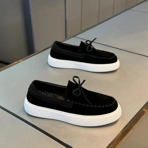 2025 Mens Casual Skateboard Shoes Breathable Slip Platform Low Top Dress Walking Loafers Fashion Rubber Running Shoes - Image 3