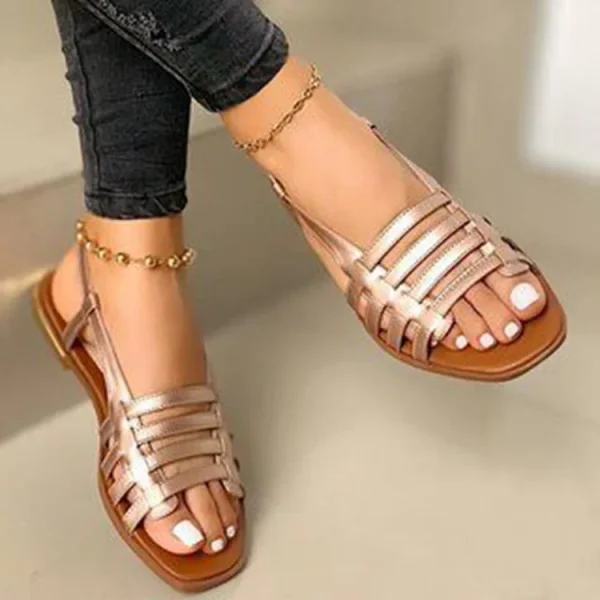 2025 Large Size Summer New  Sandals Women's Fashion Flat Casual Roman Sandals Women and Ladies - Image 3