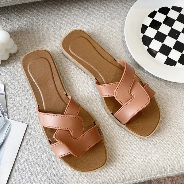 High Quality Fashionable Anti-slip Summer Casual Slide Sandals slippers for Women - Image 3