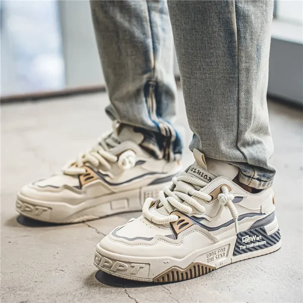 2025 New Mens  Versatile Breathable Casual Board Shoes Mens Trendy Lightweight Anti Slip Sports Shoes - Image 4