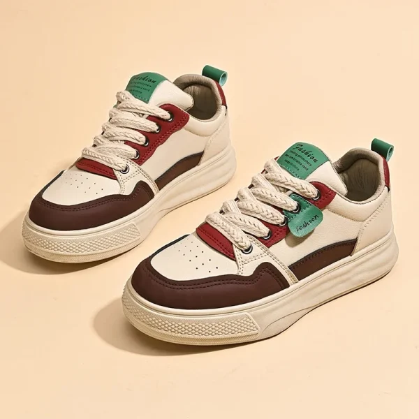2025 Small White Shoes New Walking Students Heightened Thick-soled Sports Board Shoes Casual Women's Running Shoes - Image 6