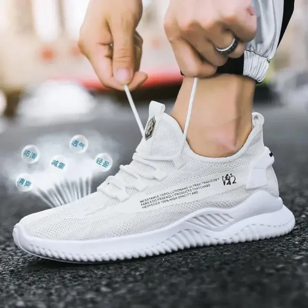 2025 New Men's Breathable Shoes Comfortable and Non-slip Deodorant Trendy Student Shoes - Image 4