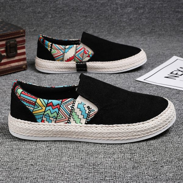 2025 New Men's Shallow Cloth Shoes Wearable and Comfortable Breathable Casual Flat Shoes Youth Student Shoes