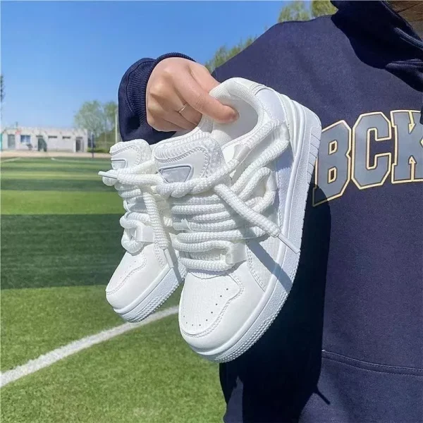 2025 Women's Small White Shoes Women Leisure Sports Flat Shoes - Image 6