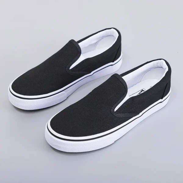 2025 New Canvas Driving Shoes Couple Black White Vulcanized Canvas Shoes Mens Designer Sneakers Fashion - Image 2