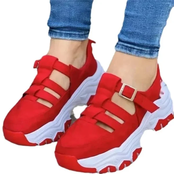 2025 Summer New Flying Woven Hot Drill Breathable Solid Color Rhine-diamond Beach Shoes Light Large Size Women Sandals - Image 5