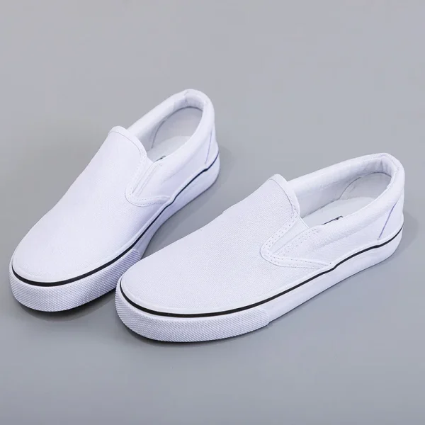 2025 New Canvas Driving Shoes Couple Black White Vulcanized Canvas Shoes Mens Designer Sneakers Fashion - Image 3