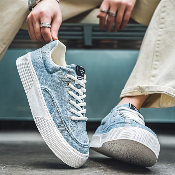 2025 Men's Shoes Spring Hot Shoes Thick Sole Printing Increase Casual Board Shoes - Image 4