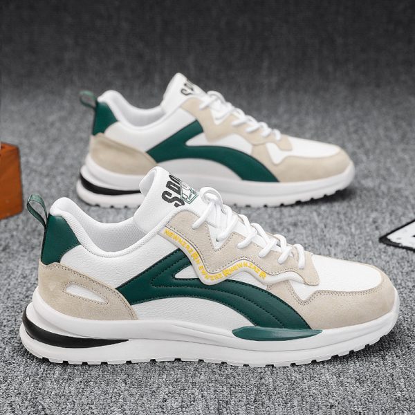 2025 Newest Design Sport Running Shoes Soft PU Leather Sneakers for Men