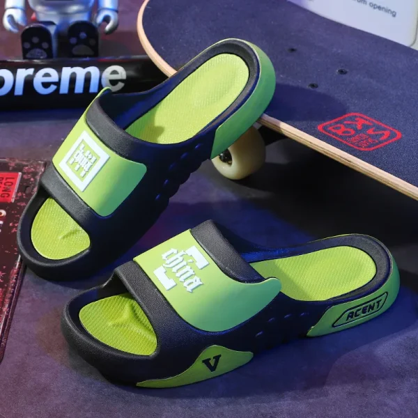 New Hot Sale PVC Shoes Men Soft Massage Bottom Home Men Outdoor Sport Slides Slippers for Men - Image 6
