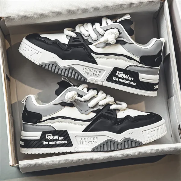 2025 New Mens  Versatile Breathable Casual Board Shoes Mens Trendy Lightweight Anti Slip Sports Shoes - Image 2