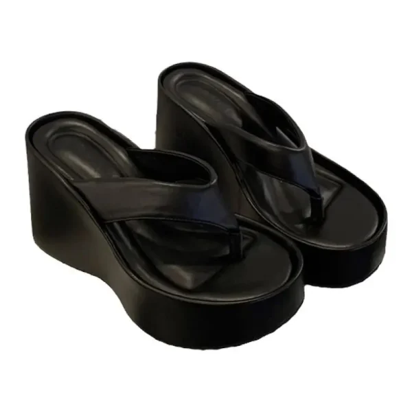 2025 Flip Flop Summer High Quality Thick Sole Thong Spring Shoes Women's Wedge Platform Sandals - Image 5