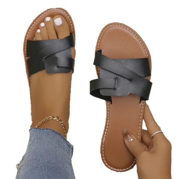2025 New Casual Shoes Plus Size 35-43 Sandalias Babouche Femme Beach Women's Sandals Flat slippers Women - Image 6