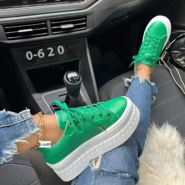 2025 Platform White Shoes Woman Sneakers Fashion Ladies Trainers Baskets Femme Casual Chunky Sneakers Woman - Image 4