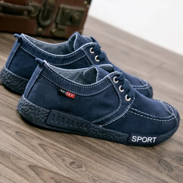 2025 New Canvas Shoes Men's Shoes Breathable Men's Casual Sneakers Work Men's Shoes - Image 2